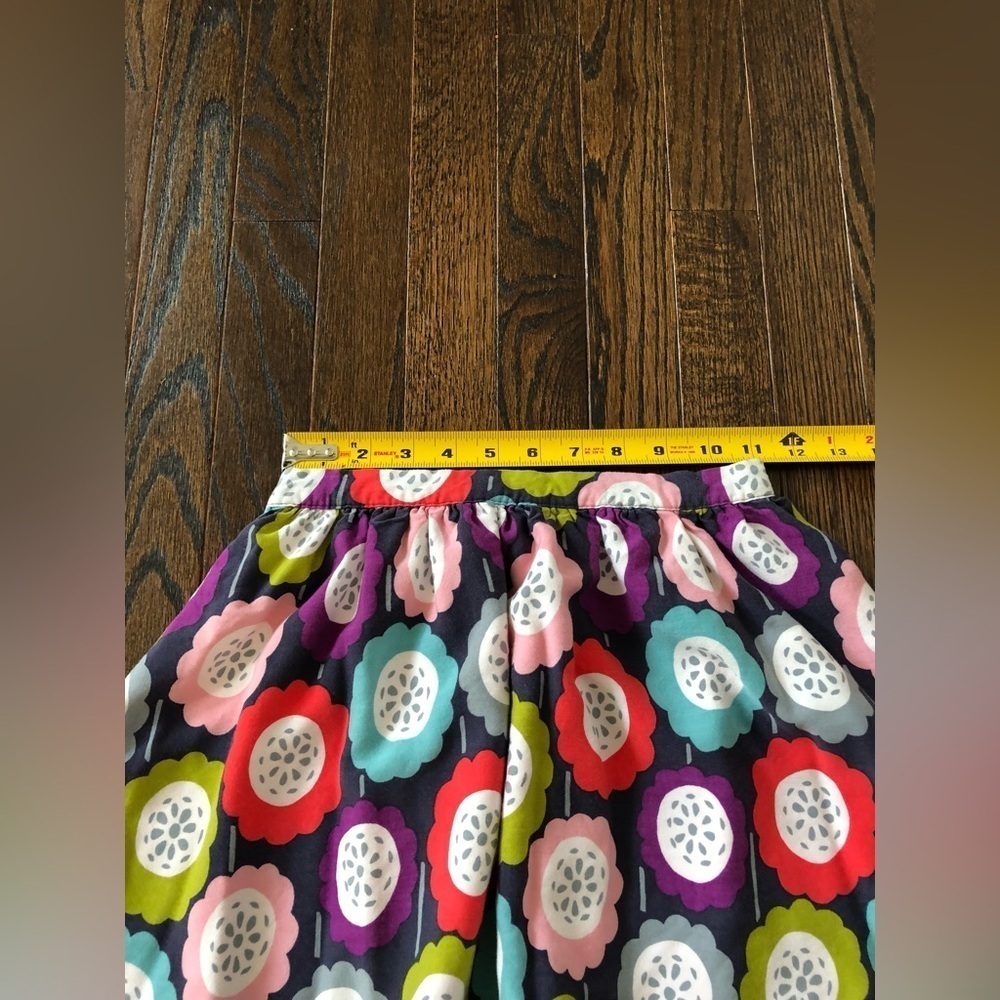 Mini Boden Girls 9-10Y Multi-Color Floral A-Line Mini Skirt w/Silk-Like Lining - Picture 8 of 10